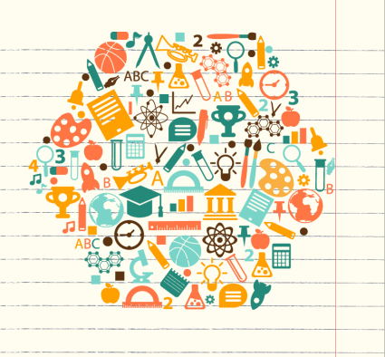Hexagonal element vector material combinations campus

